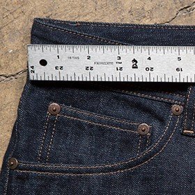 Measure the right jeans waist size