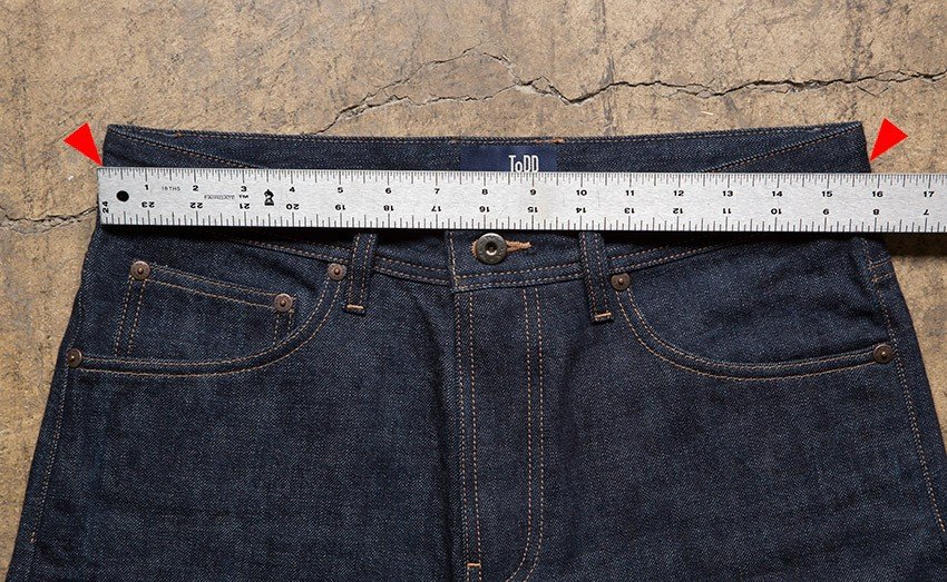 How to measure a Todd Shelton jean waist