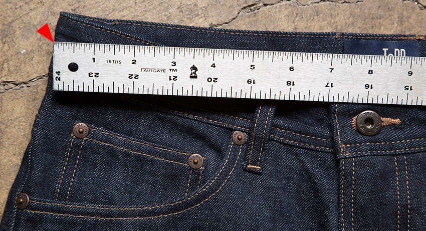 Where to start your ruler for a jean measurement