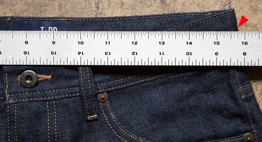 Where to finish your jean measurement