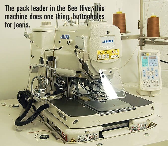 The Todd Shelton brand: buttonhole machine for jeans