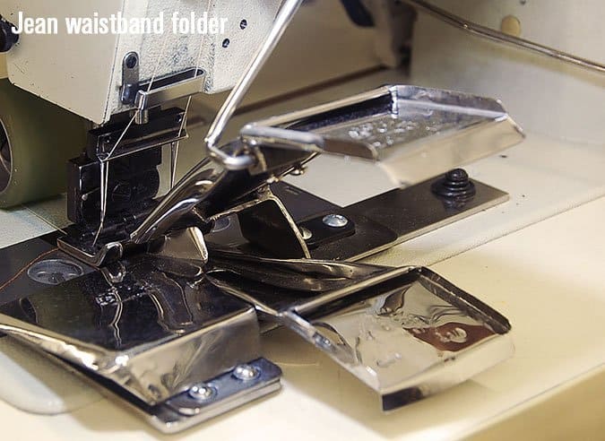The Todd Shelton brand: jean waistband folder machine