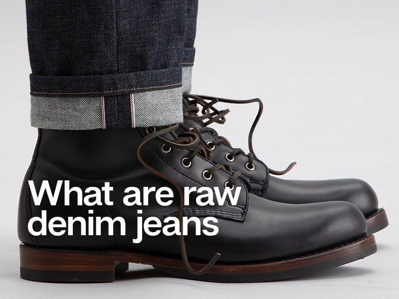 baggy raw denim jeans