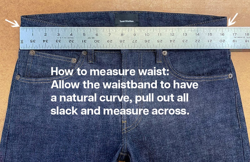 How to measure mens jeans: waist