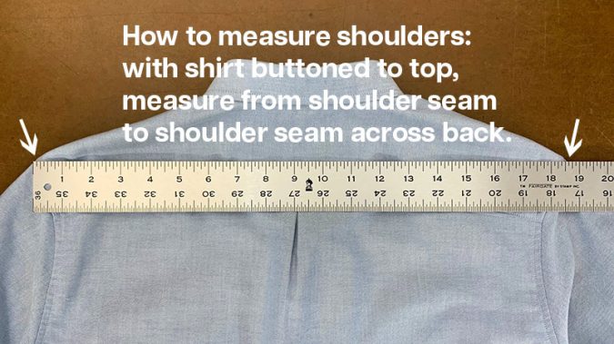 shirt size 40 shoulder size