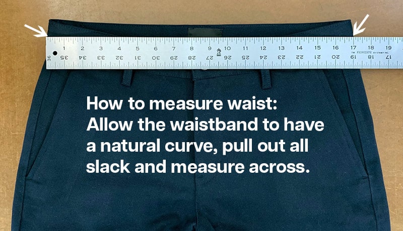 How to measure mens pants waist