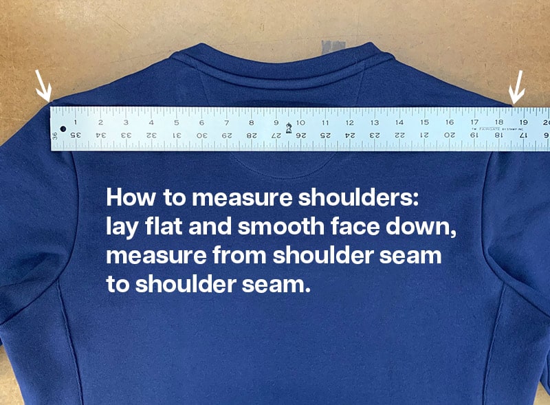 How to Measure Men's Sweatshirts:How to Measure Shoulders