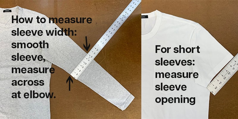 How to Measure Men's T-Shirts: Sleeve width