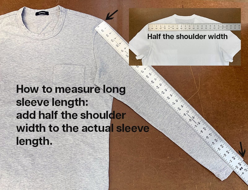How to Measure Men's T-Shirts: Sleeve Length