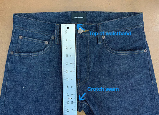 How to measure high rise jeans for men